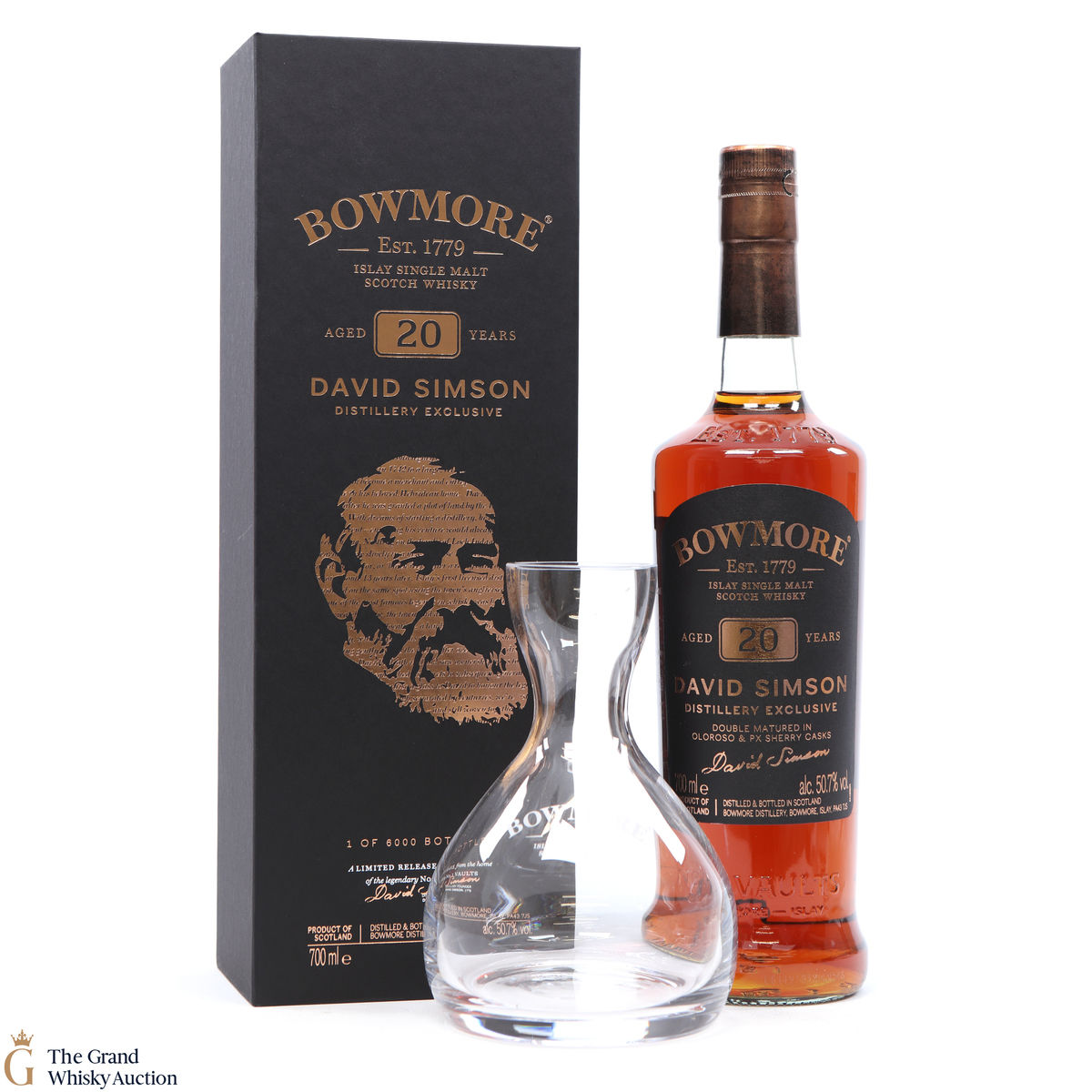 Bowmore - 20 Year Old David Simson Distillery Exclusive 2020 & Decanter