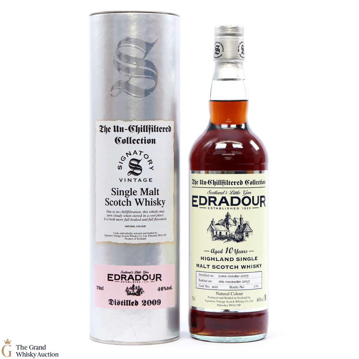 Edradour - 10 Year Old -  2009 Cask #350 - Signatory 