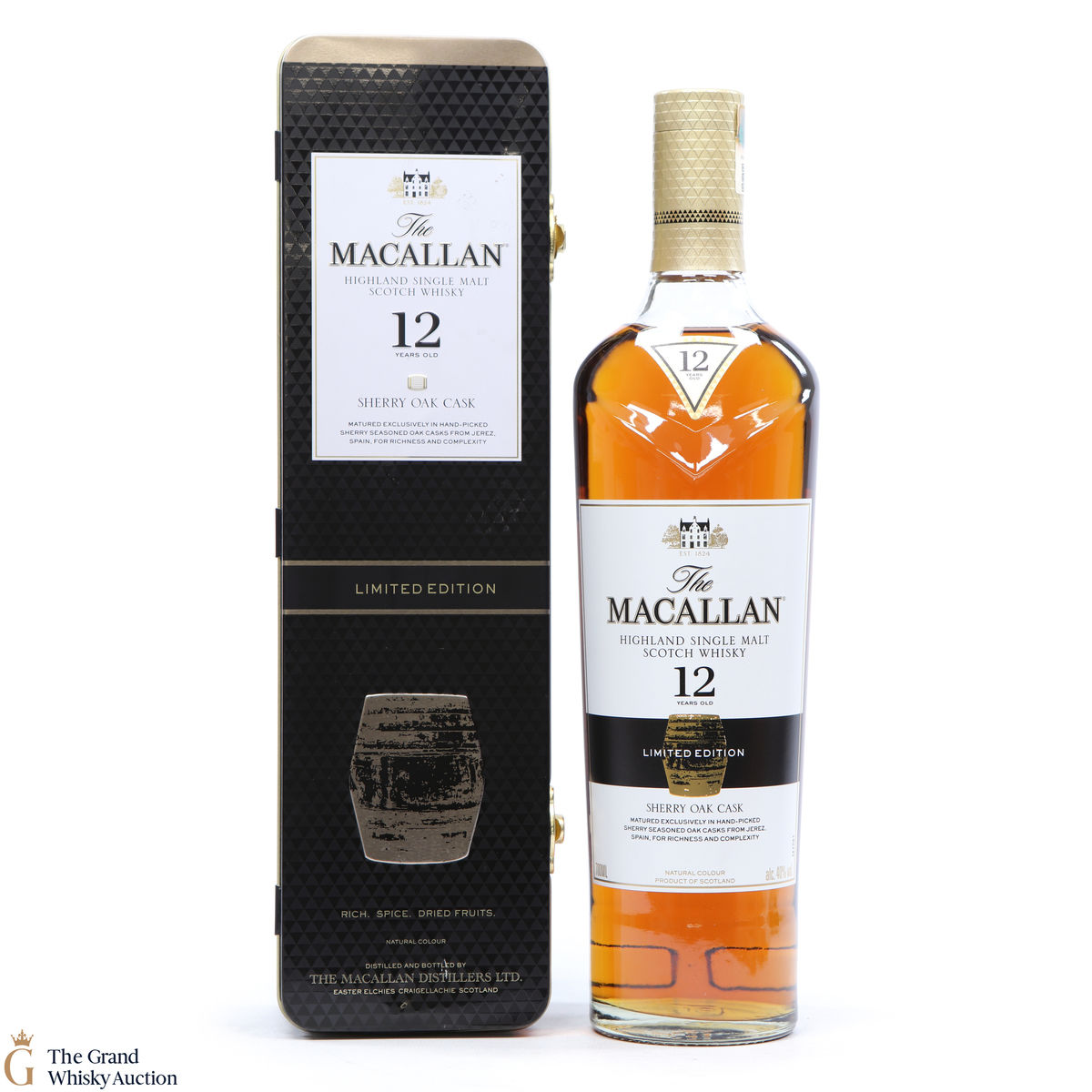 Macallan - 12 Year Old - Sherry Oak  - Limited Edition Tin