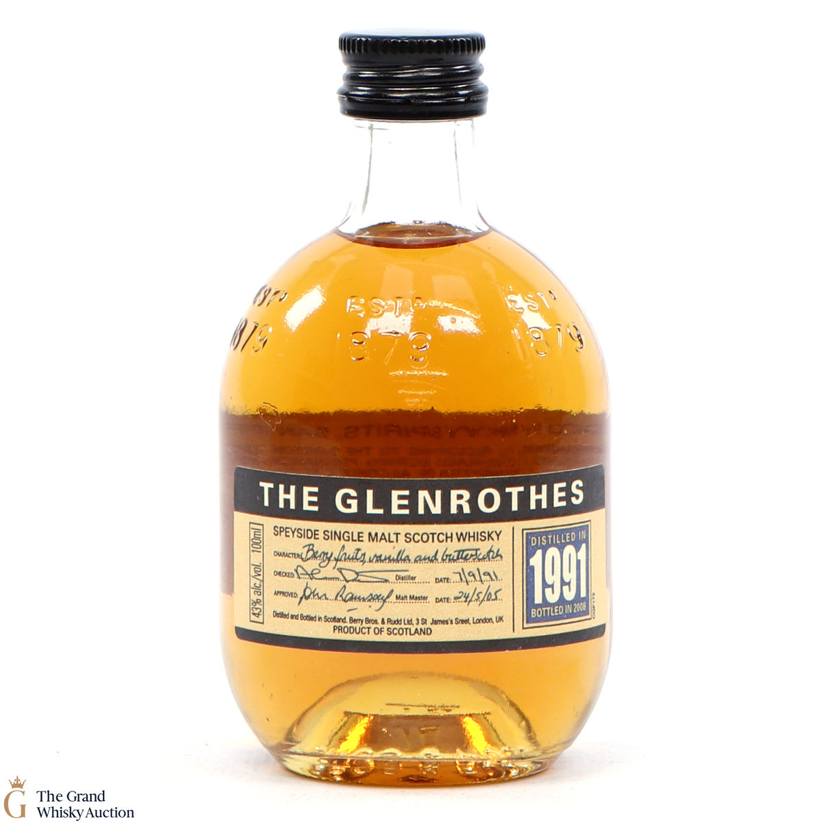Glenrothes - 1991 (Bottled 2008) 10cl