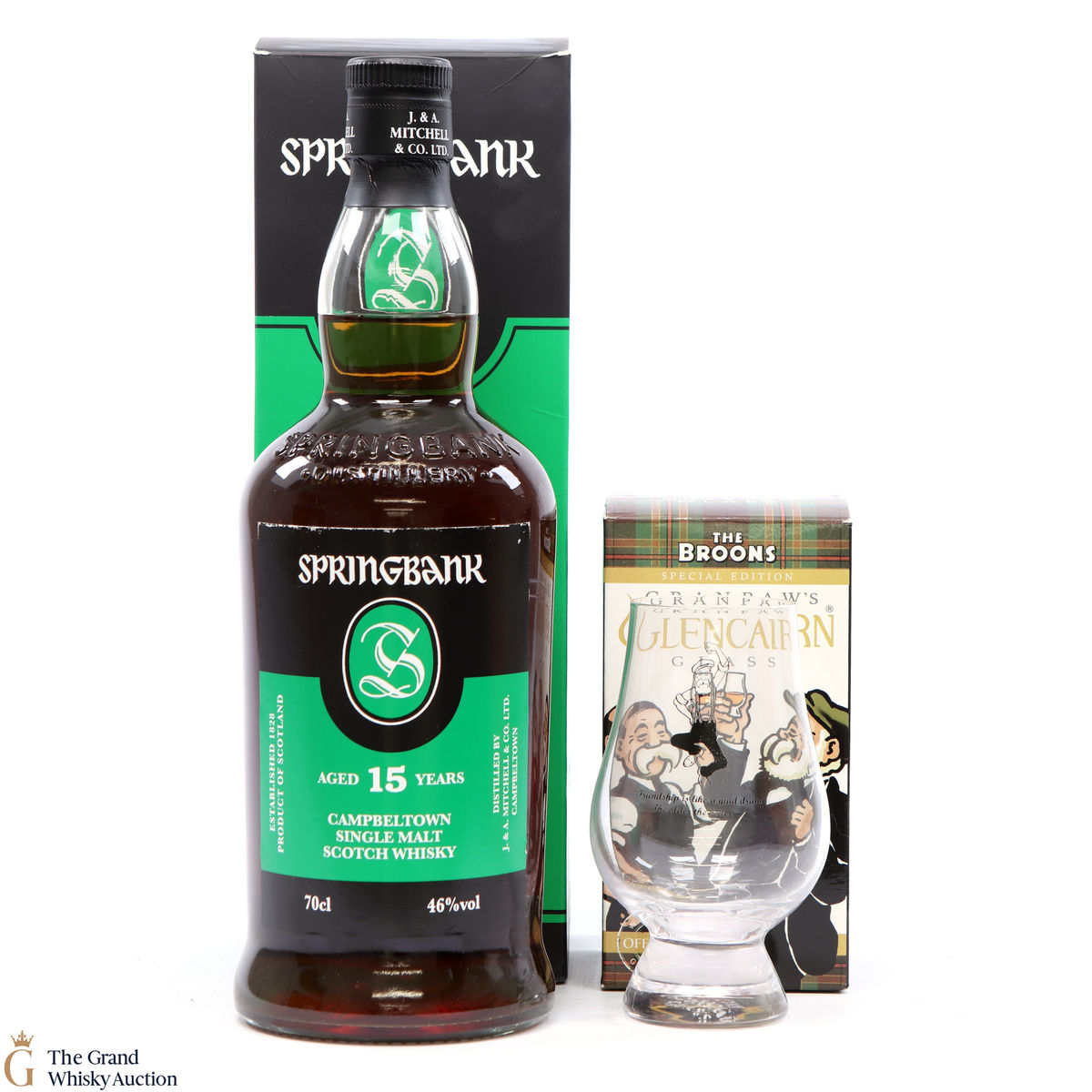 Springbank - 15 Year Old & The Broons Glencairn Glass