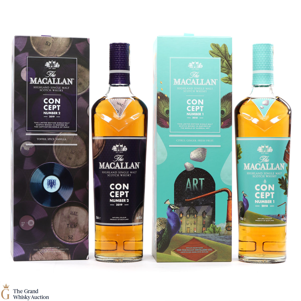Macallan - Concept No.1 - 2018 & No.2 - 2019 (2 x 70cl)