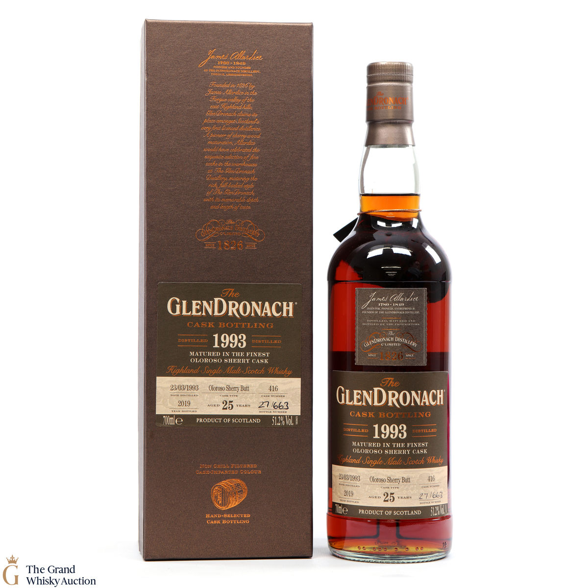 GlenDronach - 25 Year Old - 1993 Single Cask Oloroso #416