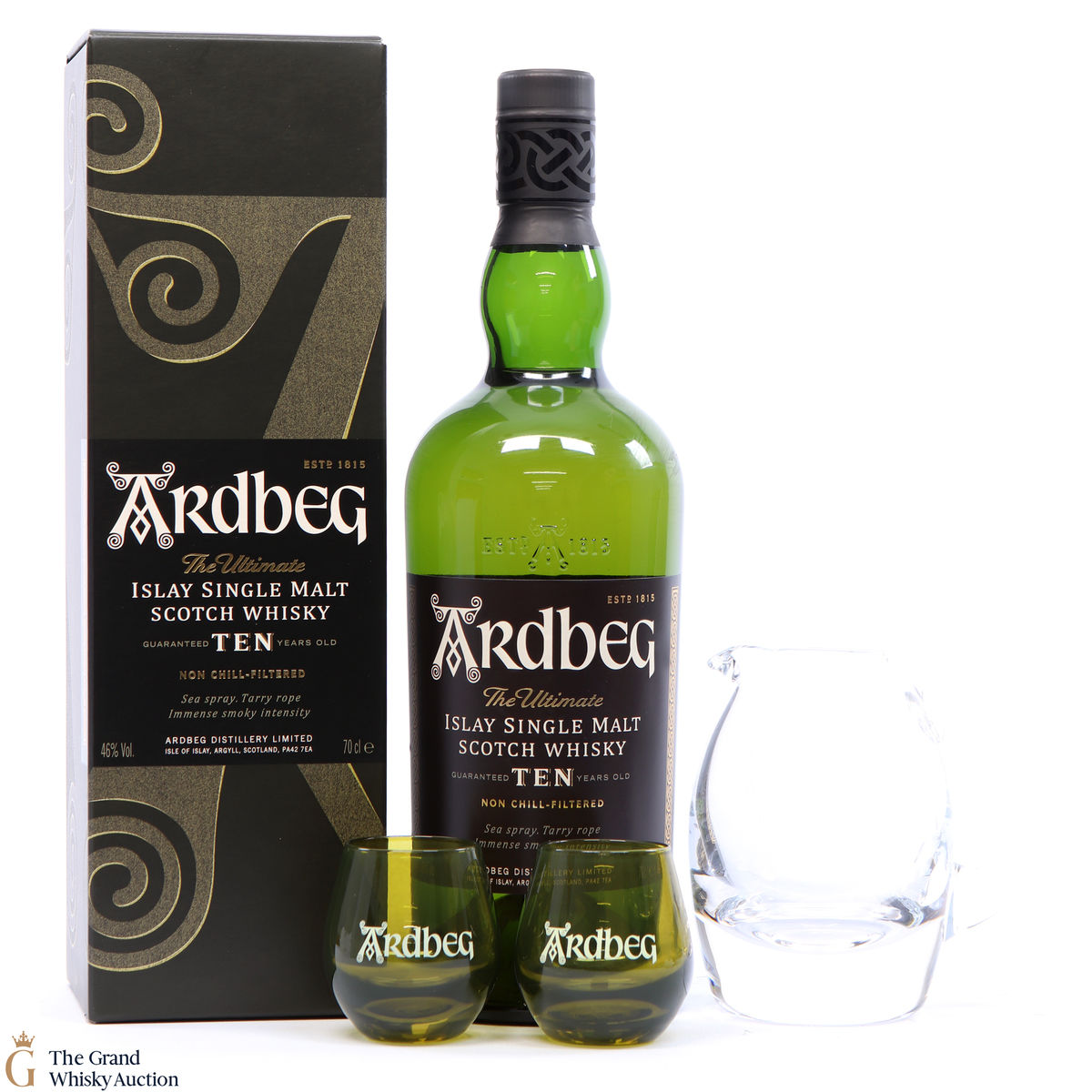 Ardbeg - 10 Year Old (with 2 x Glasses & Water Jug)