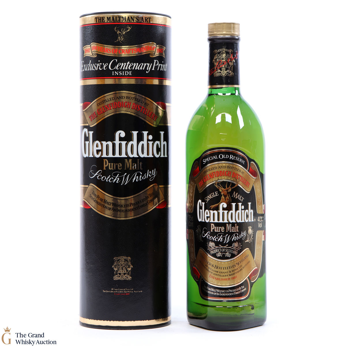 Glenfiddich - Pure Malt 1980's 75cl (Including Century Print)