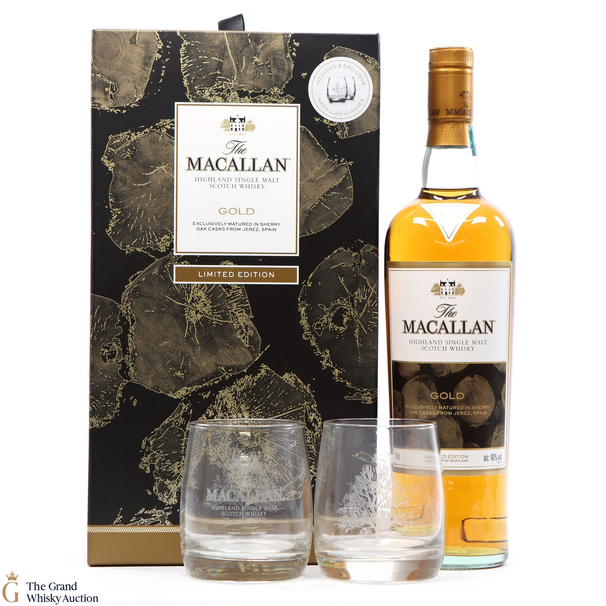 Macallan - Gold - Limited Edition with 2x Glasses