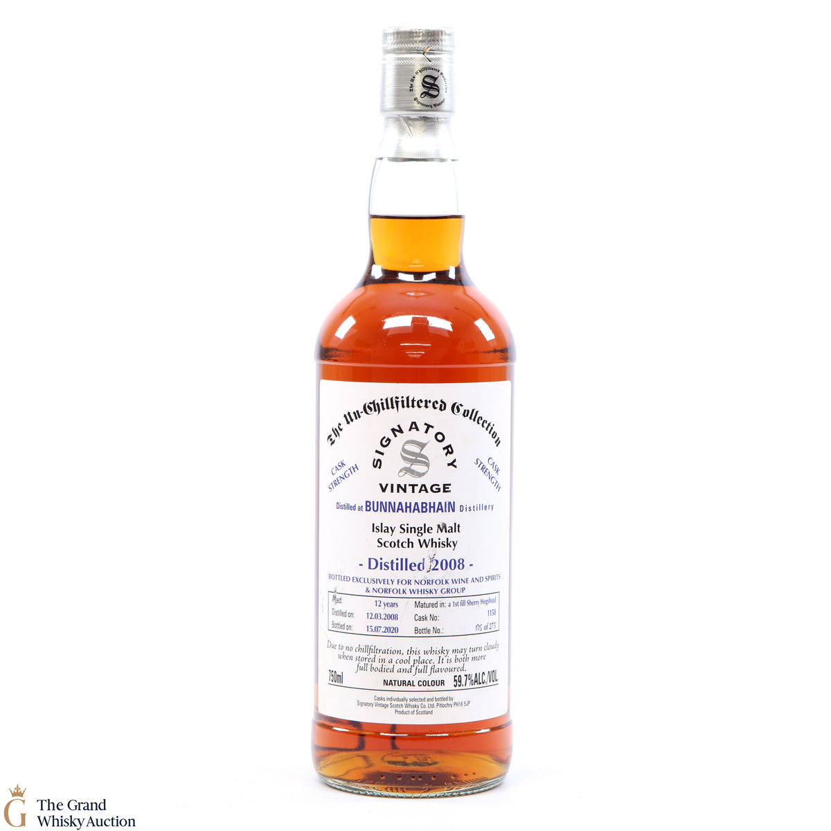 Bunnahabhain - 12 Year Old 2008 Signatory #1158