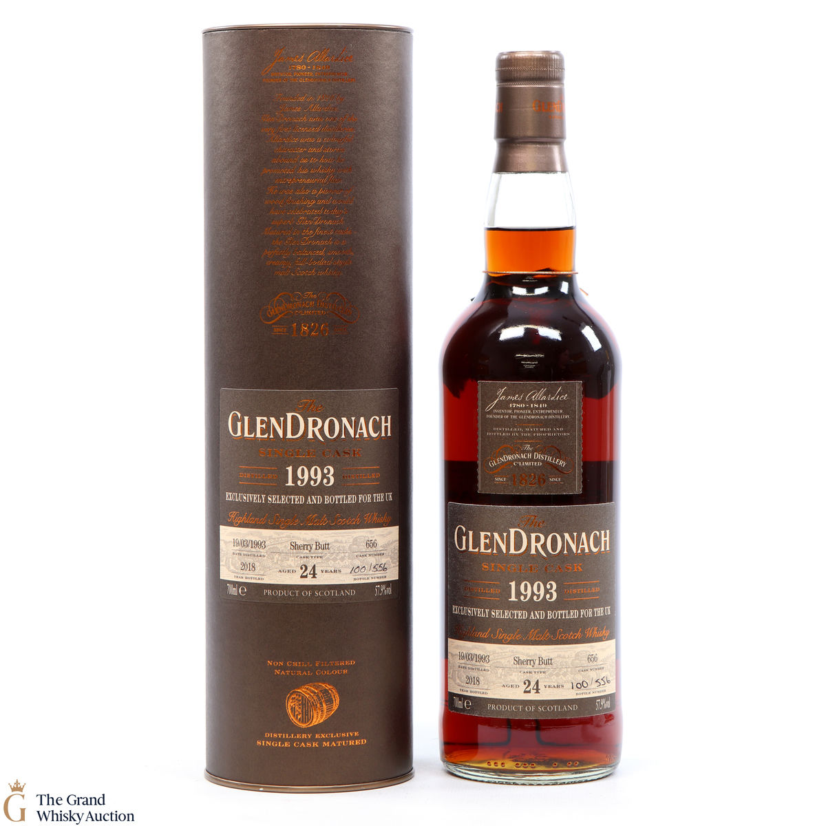 Glendronach - 24 Year Old - 1993 Single Cask #656 - UK Exclusive