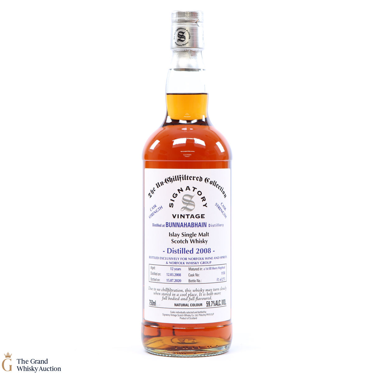 Bunnahabhain - 12 Year Old 2008 Signatory #1158
