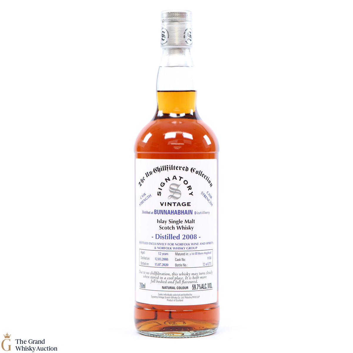 Bunnahabhain - 12 Year Old 2008 Signatory #1158
