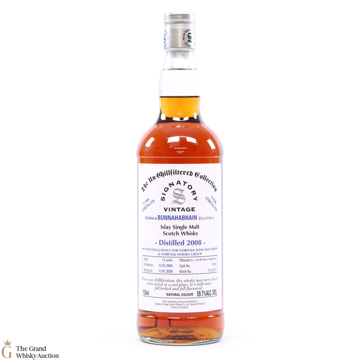 Bunnahabhain - 12 Year Old 2008 Signatory #1158