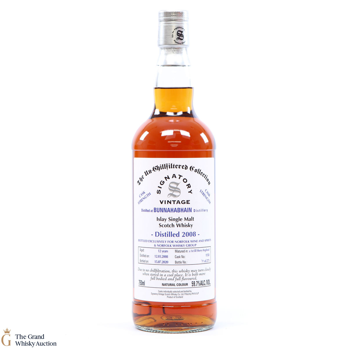 Bunnahabhain - 12 Year Old 2008 Signatory #1158