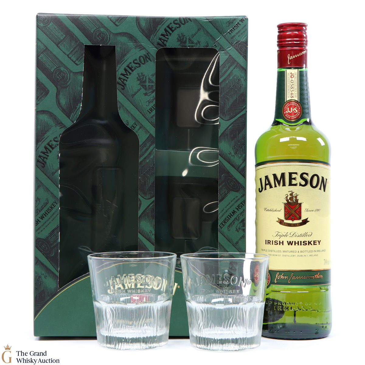 Jameson - Irish Whiskey Triple Distilled & Glasses