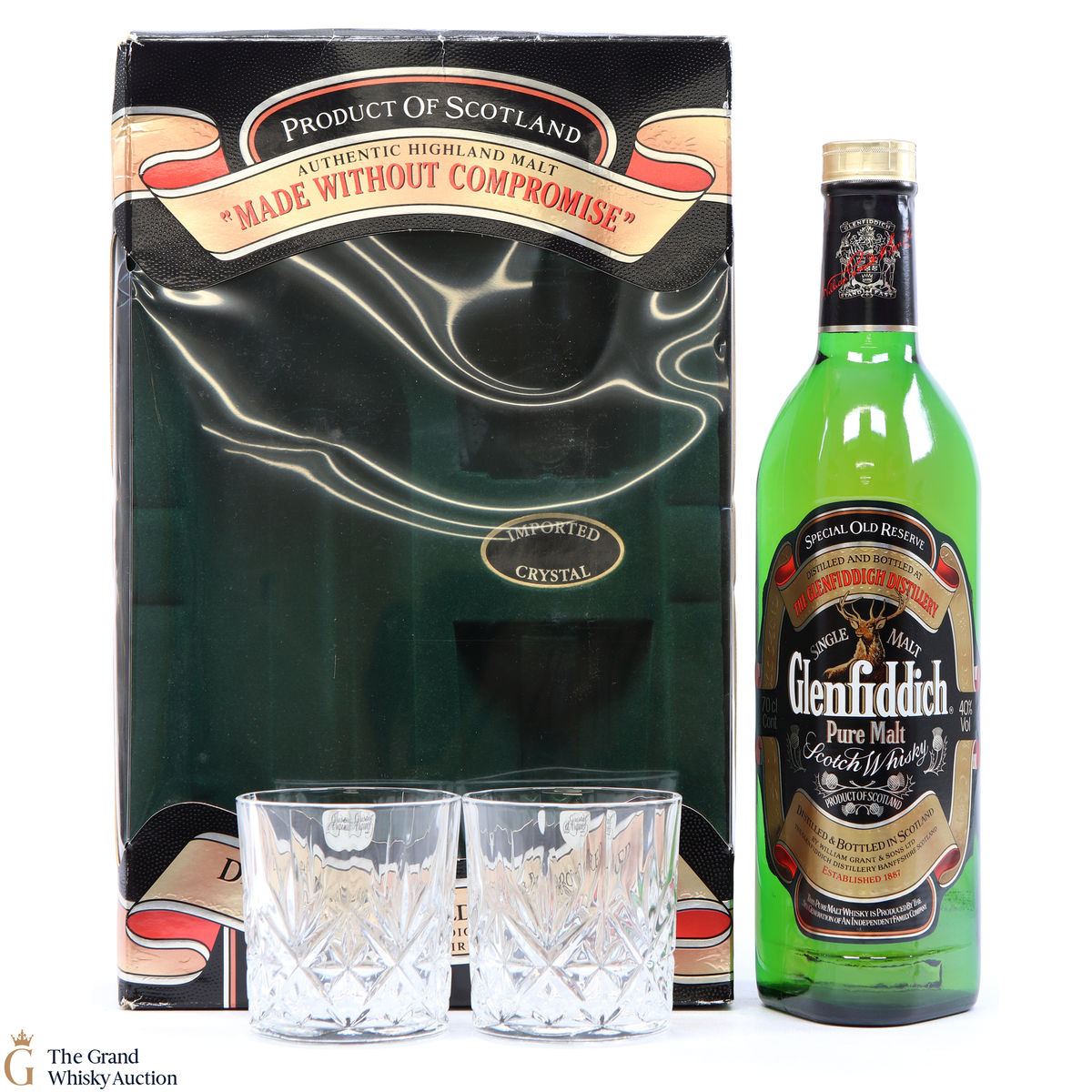 Glenfiddich - Pure Malt + Crystal Glasses