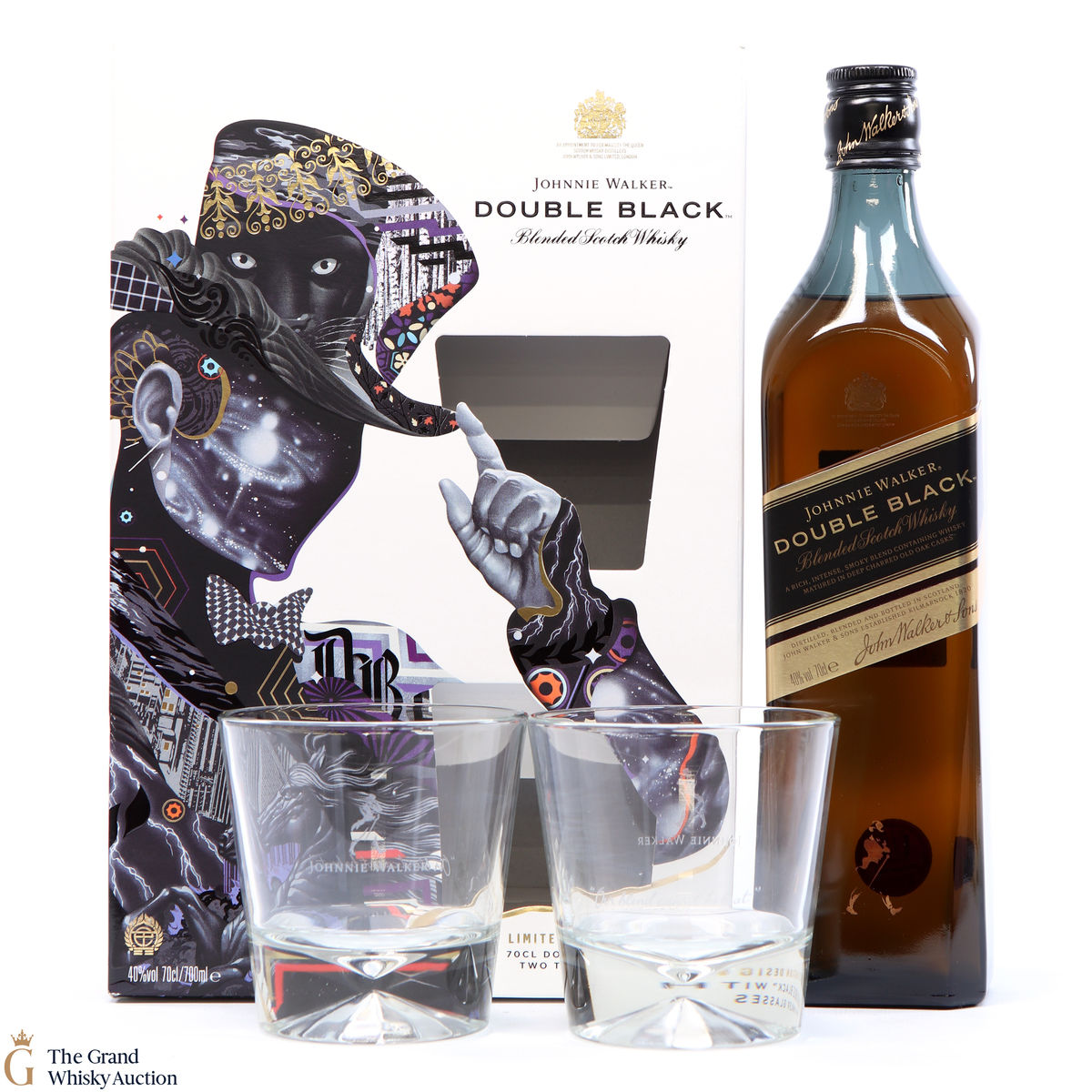 Johnnie Walker - Double Black & Glasses - Limited Edition Giftset