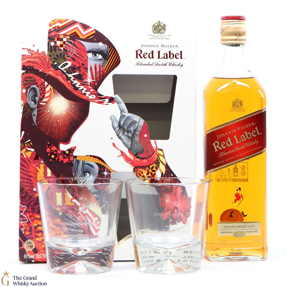 Johnnie Walker - Red Label & Glasses - Limited Edition Giftset