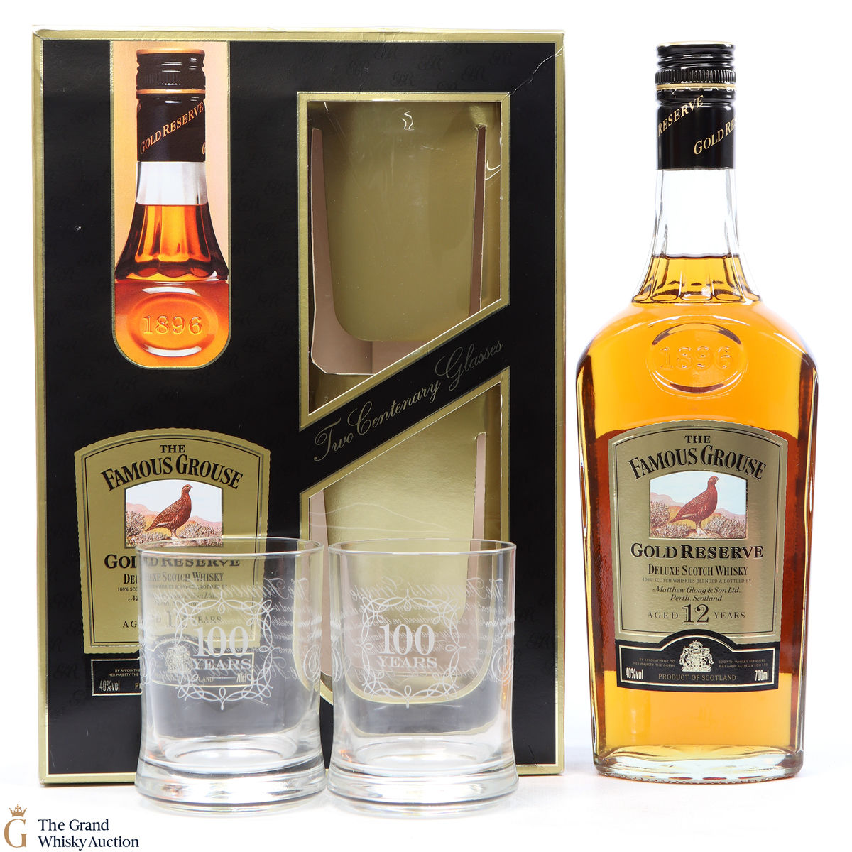 Famous Grouse - 12 Year Old - Gold Reserve + Glasses