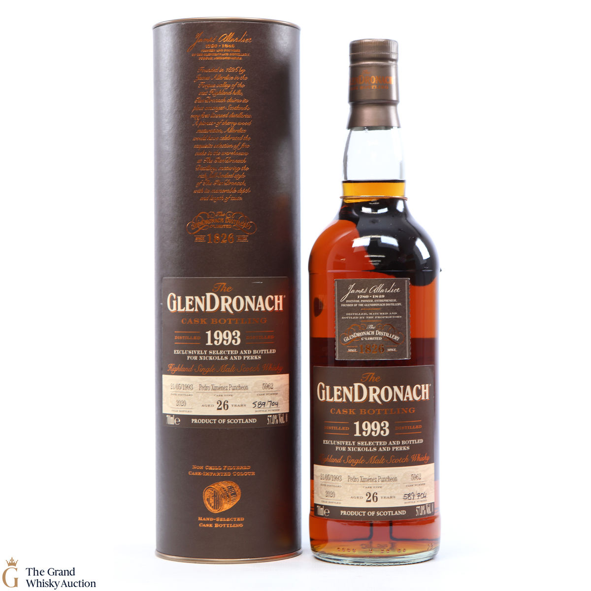 Glendronach - 26 Year Old - 1993 Single Cask #5962 - Nickolls & Perks