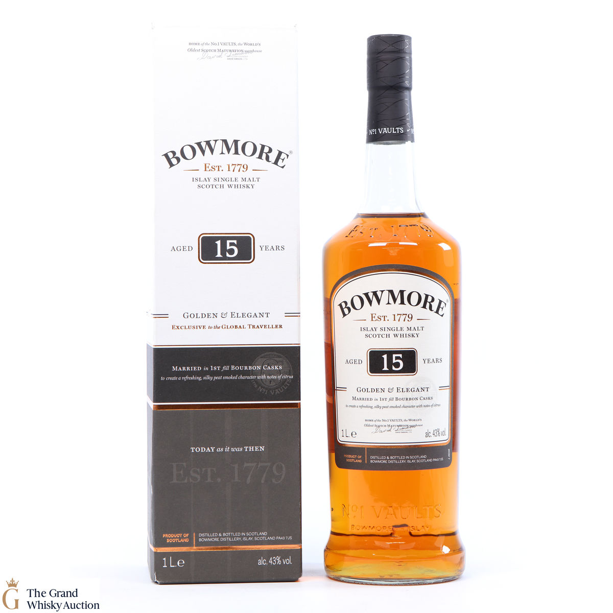 Bowmore - 15 Year Old - Golden & Elegant - Travel Exclusive 1L