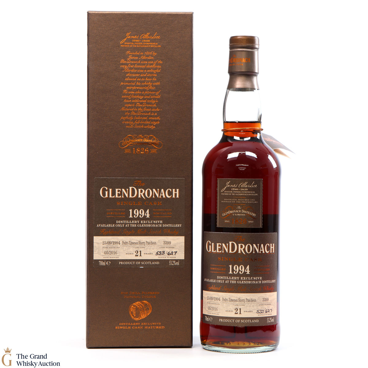 Glendronach - 21 Year Old - 1994 Single PX #3399