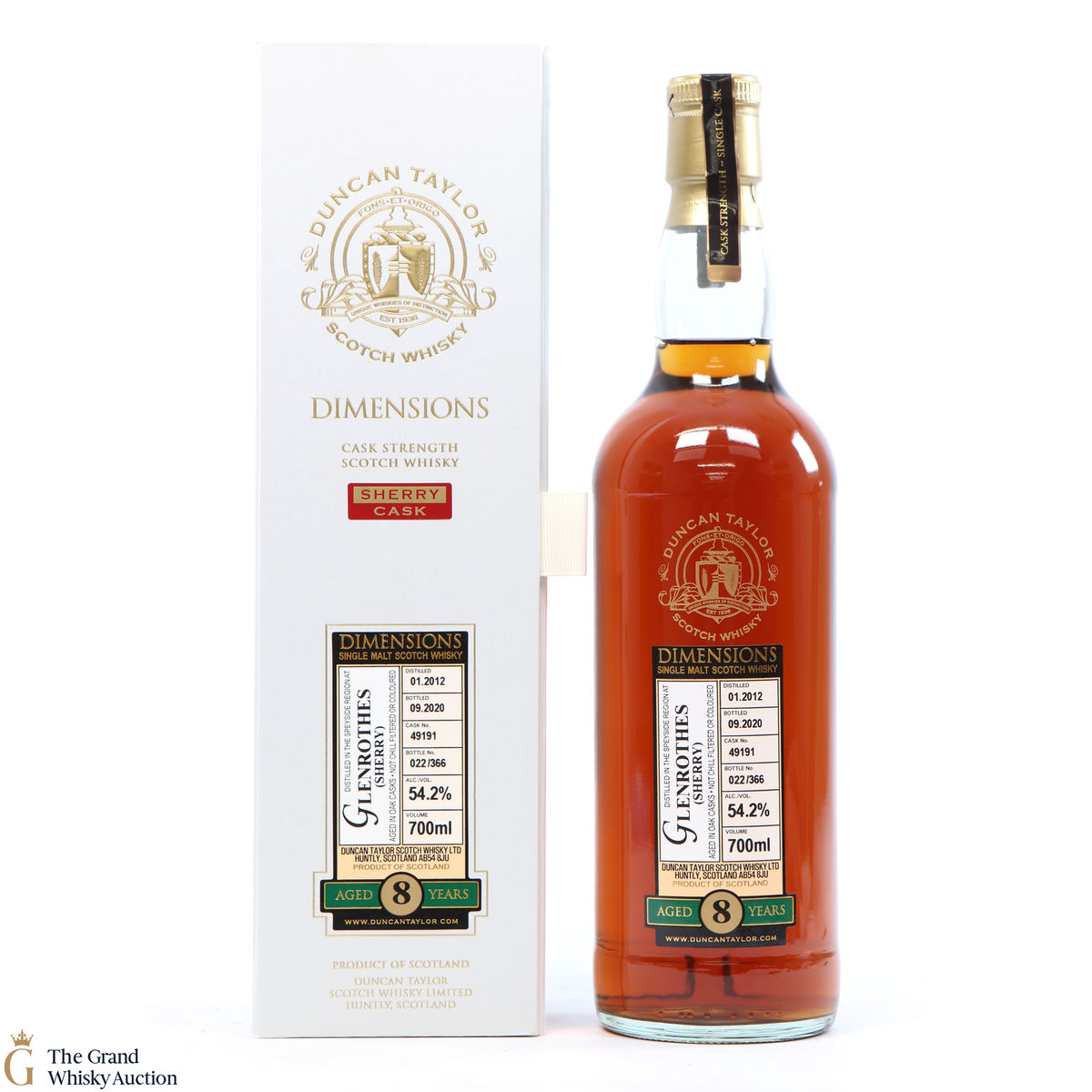 Glenrothes - 8 Year Old (2012) - Dimensions - Duncan Taylor 