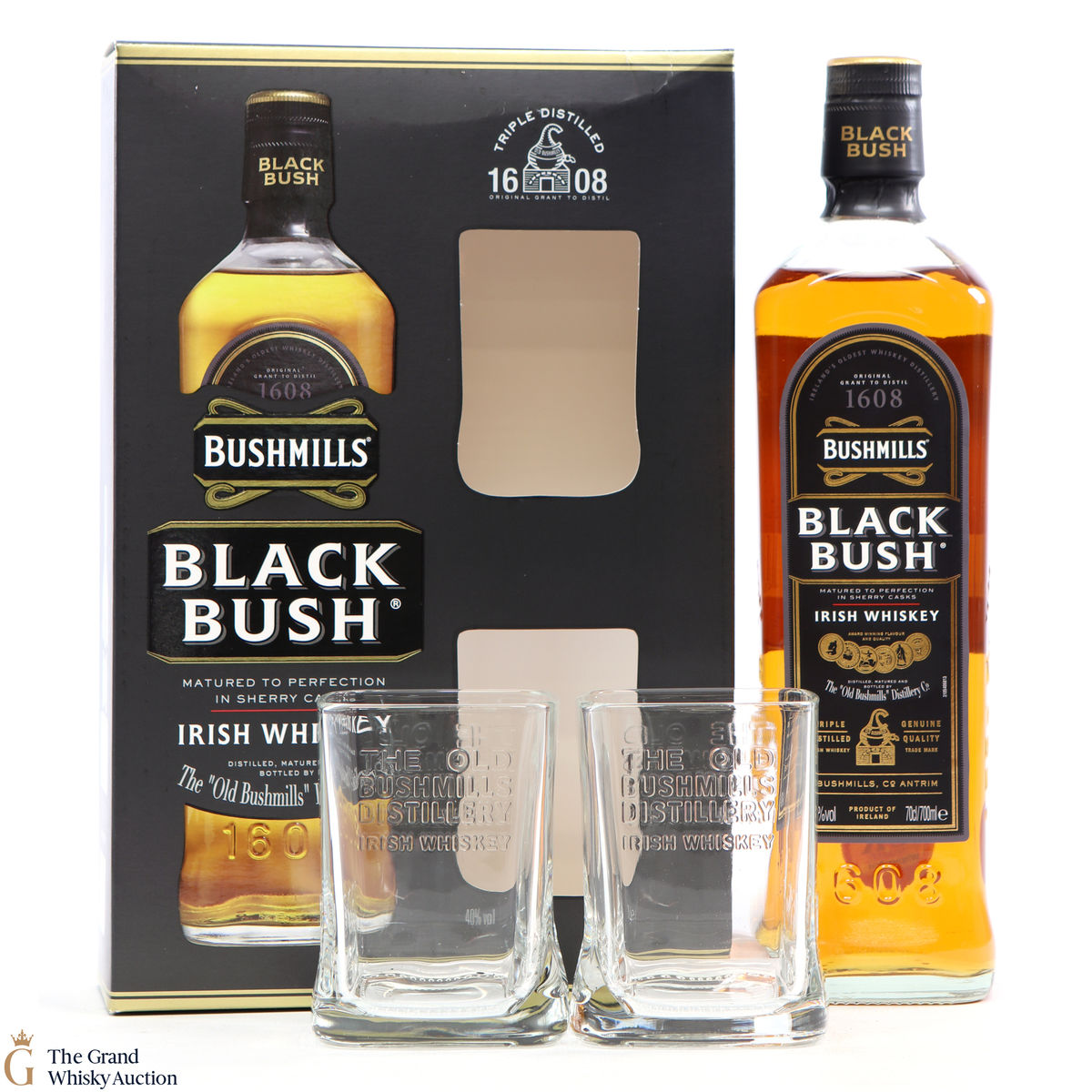 Bushmills - Black Bush & Glasses