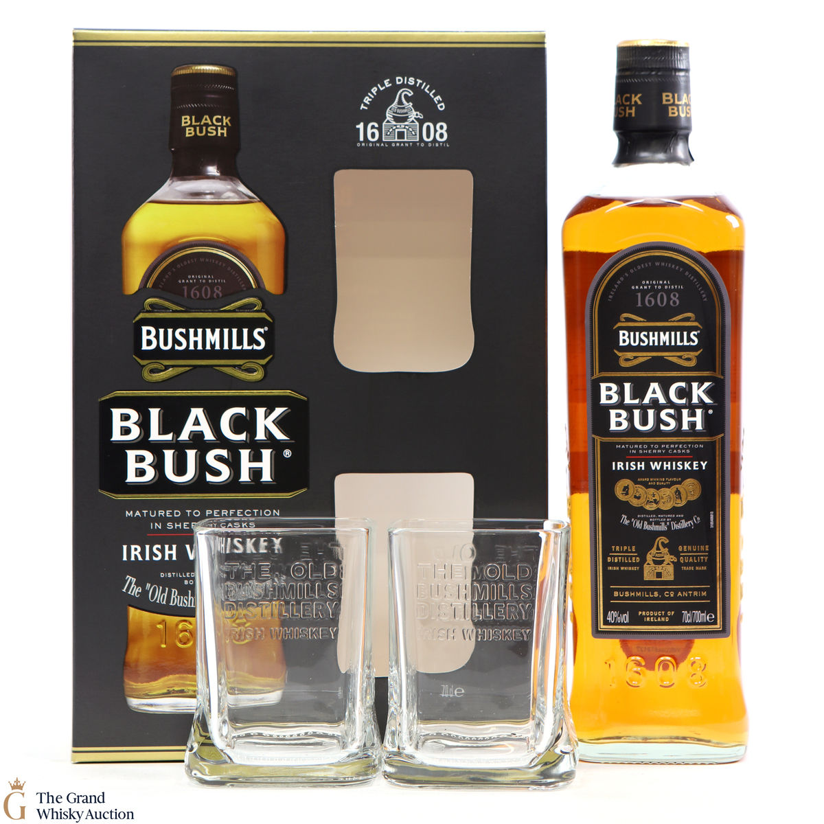 Bushmills - Black Bush & Glasses
