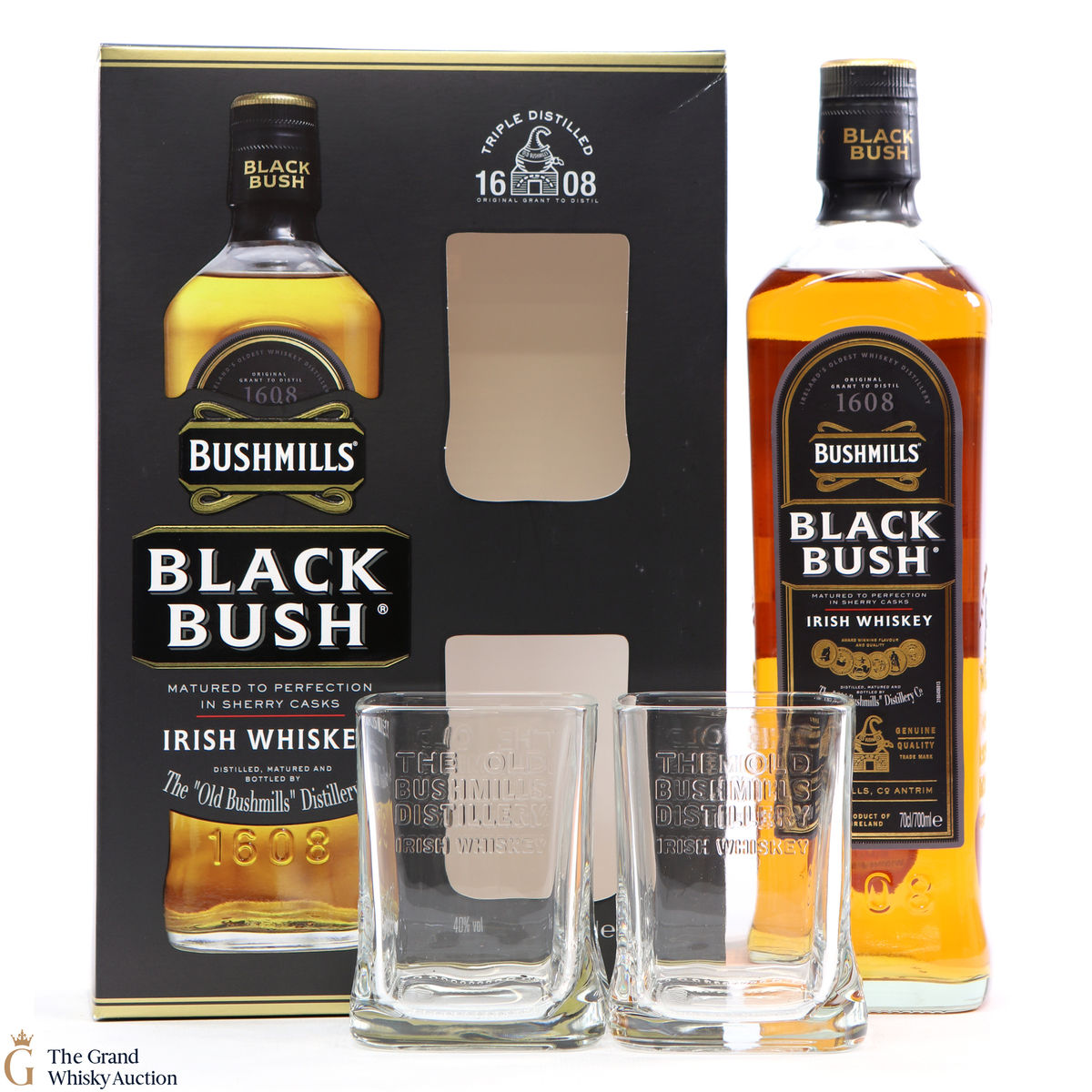 Bushmills - Black Bush & Glasses