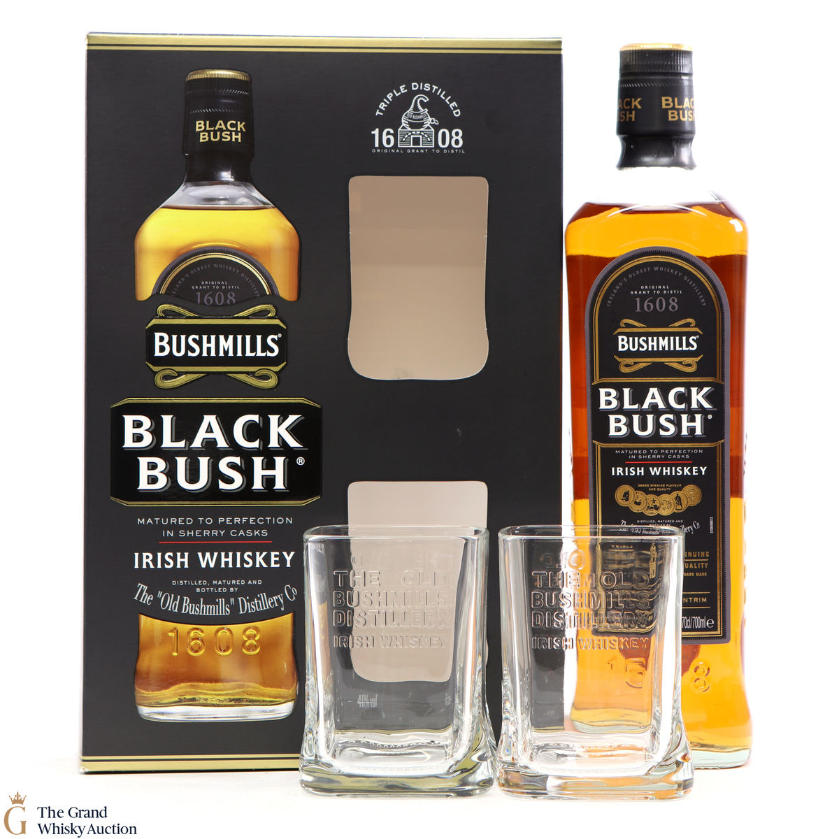 Bushmills - Black Bush & Glasses