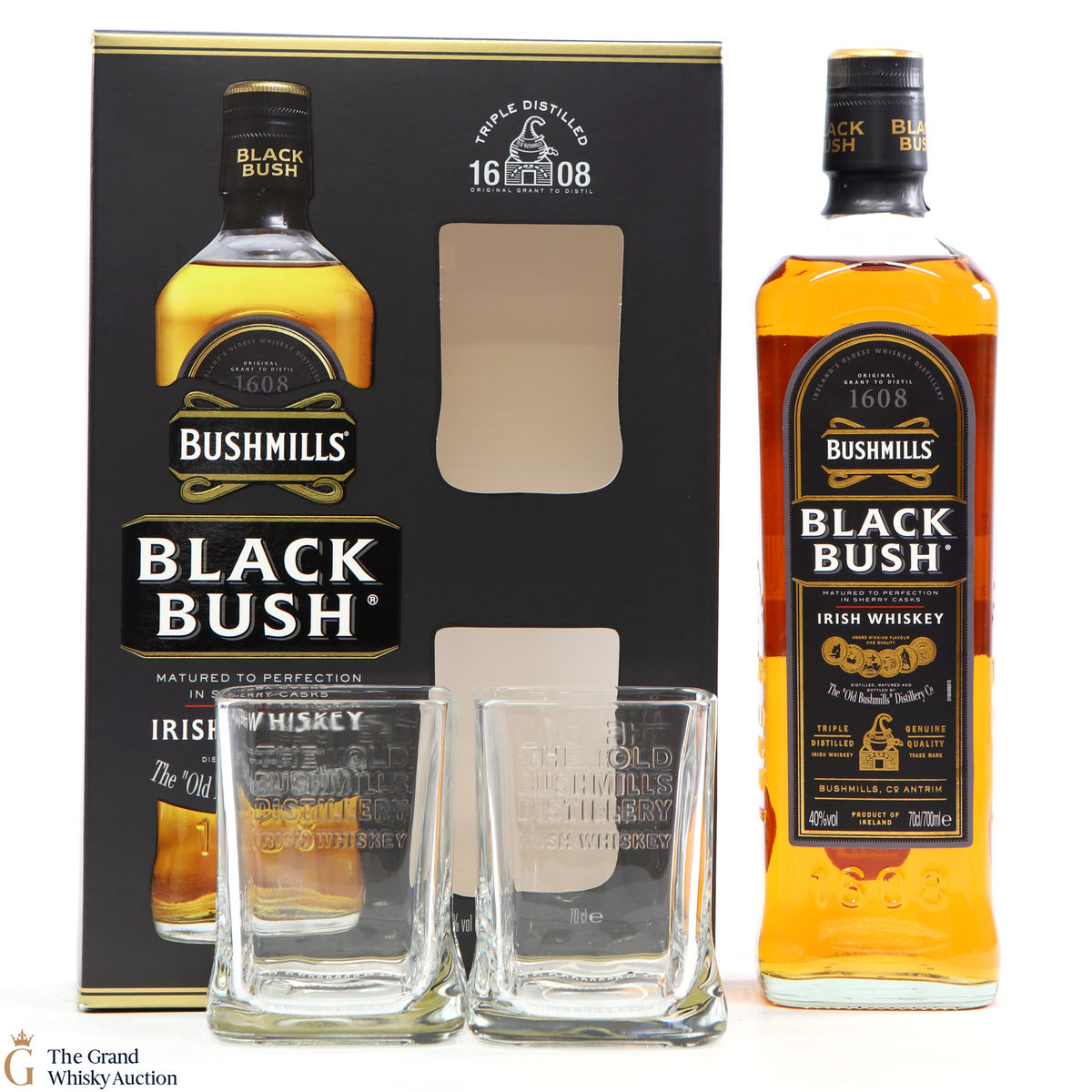 Bushmills - Black Bush & Glasses