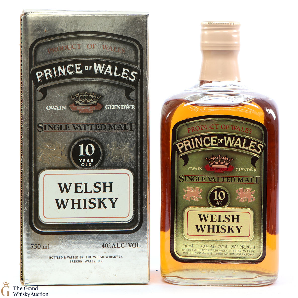 Prince of Wales - Single Vatted Malt 10 Year Old Welsh Whisky 75cl 