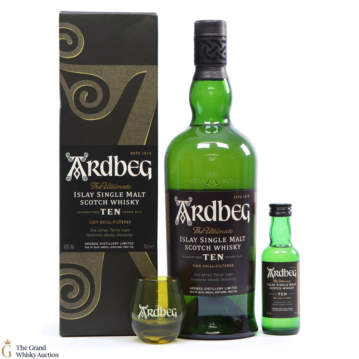 Ardbeg - 10 Year Old 70cl + 5cl Mini & Glass