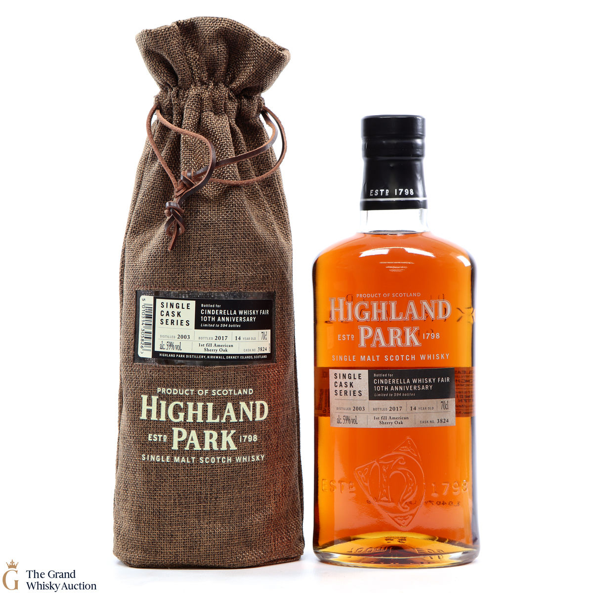 Highland Park - 14 Year Old - Single Cask #3824 - Cinderella Whisky Fair 10th Anniversary
