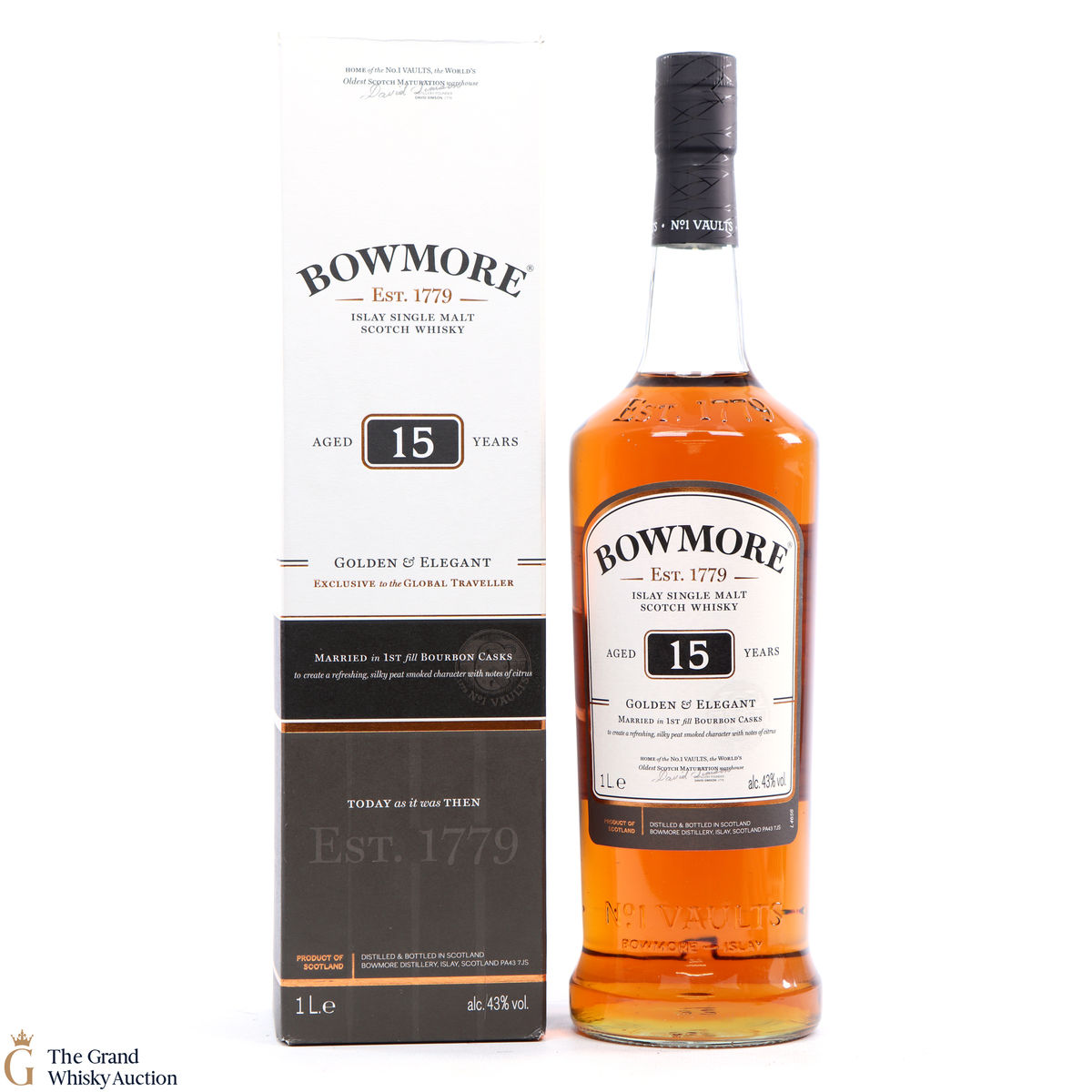 Bowmore - 15 Year Old - Golden & Elegant - Travel Exclusive 1L