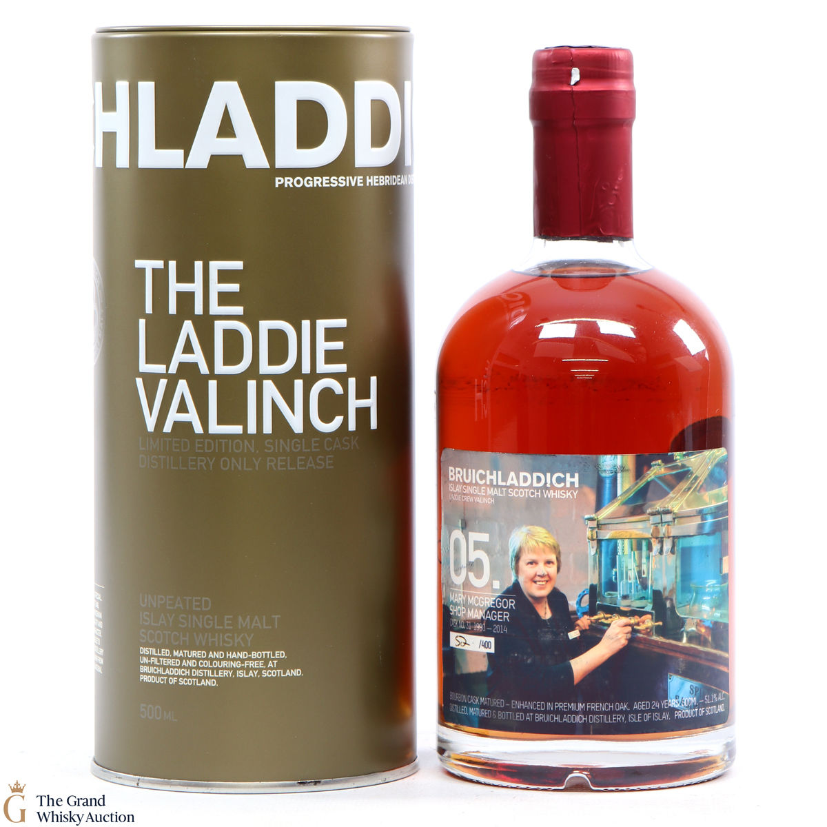 Bruichladdich - 24 Year Old 1990 Valinch #31 Mary McGregor (SIGNED)