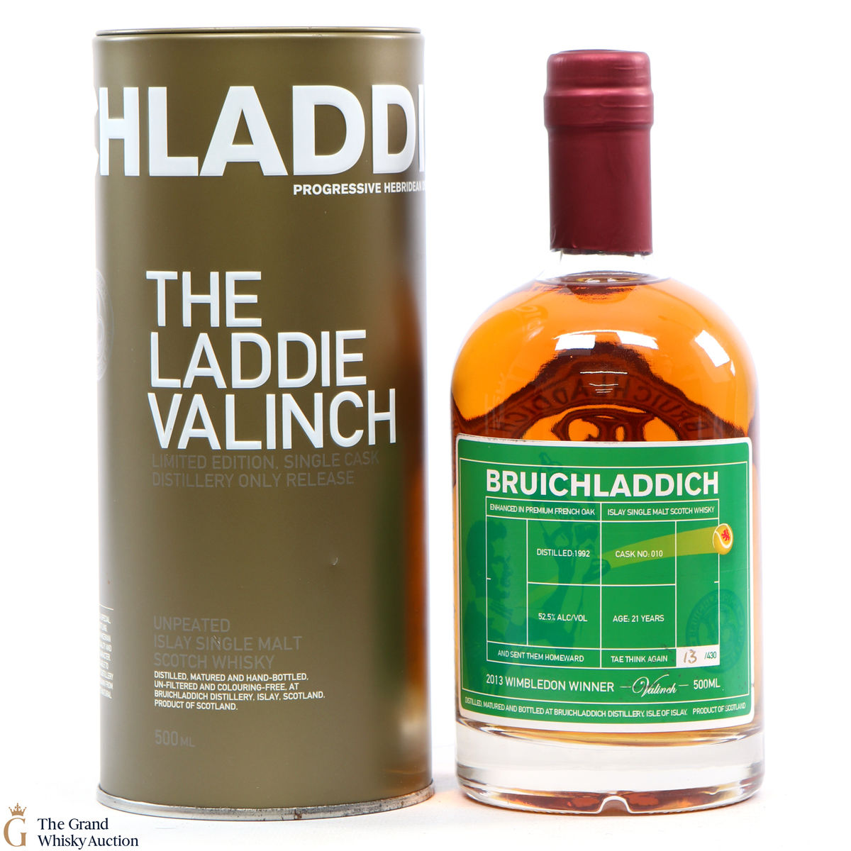 Bruichladdich - 1992 Valinch - Wimbledon Winner 2013 (Signed)