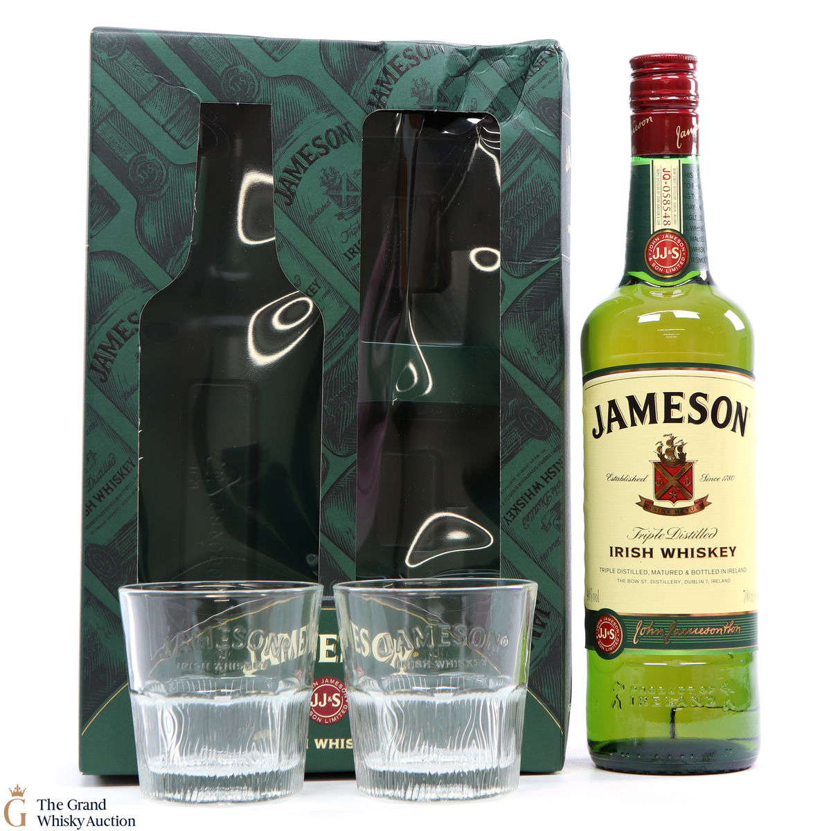 Jameson - Irish Whiskey Triple Distilled & Glasses