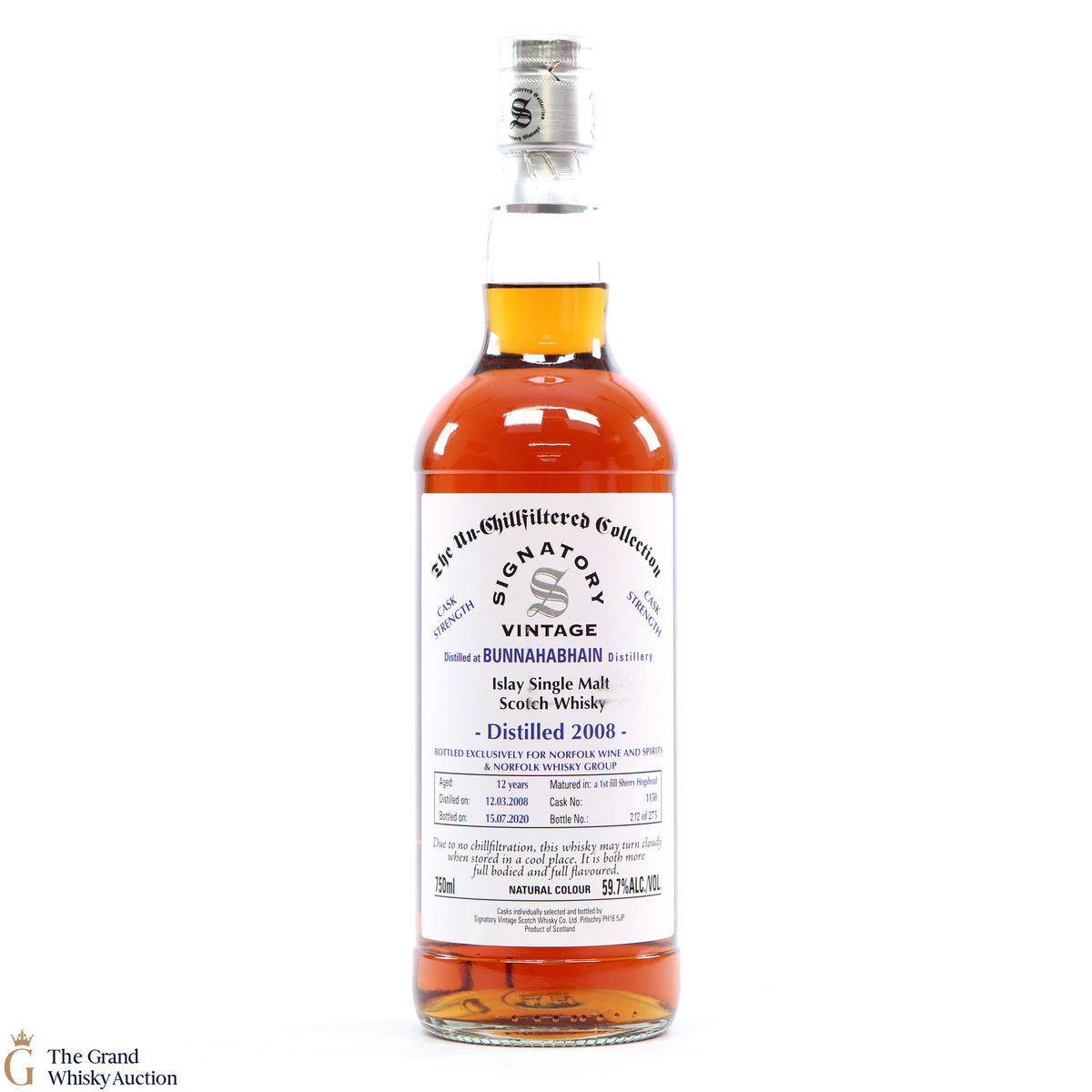 Bunnahabhain - 12 Year Old 2008 Signatory #1158