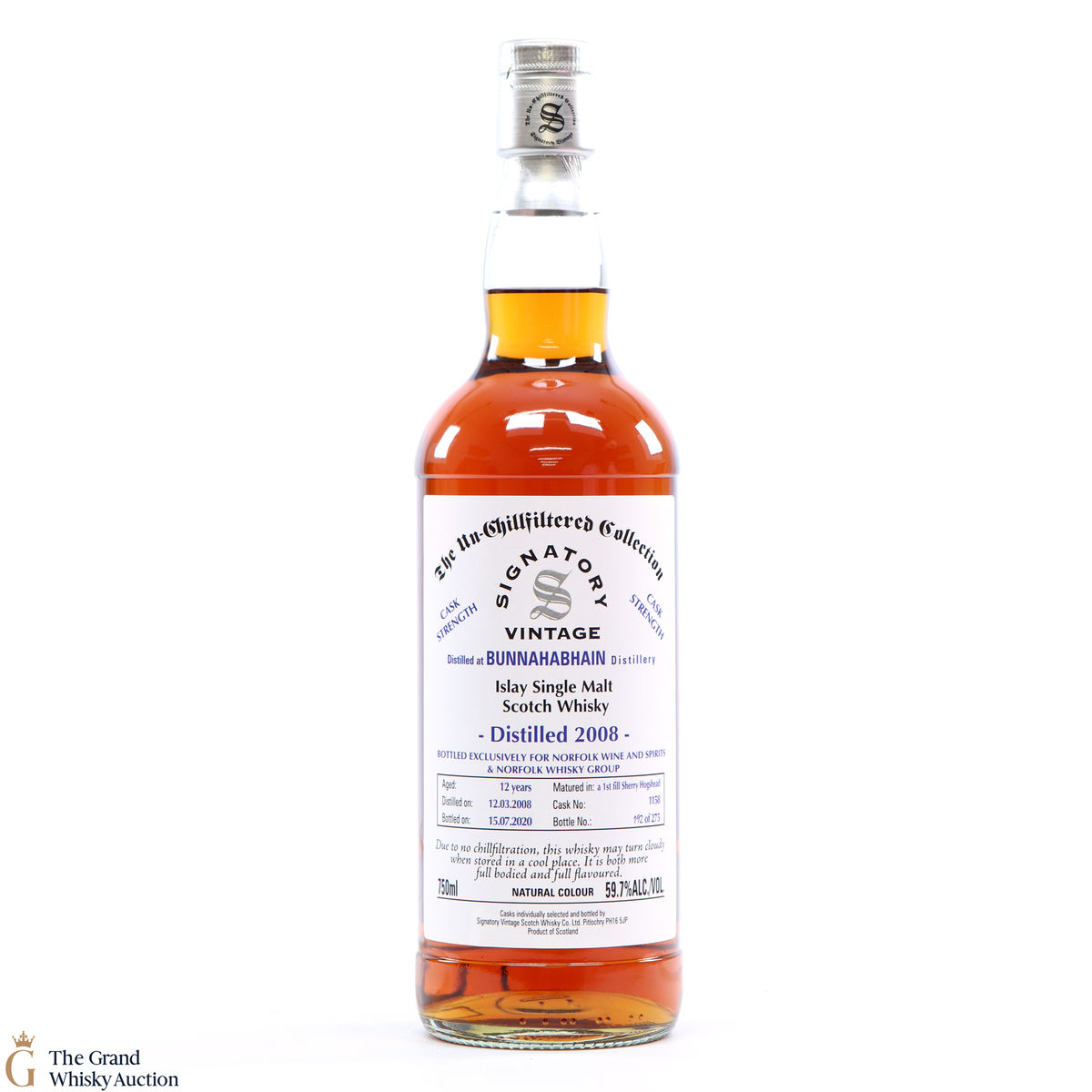 Bunnahabhain - 12 Year Old 2008 Signatory #1158