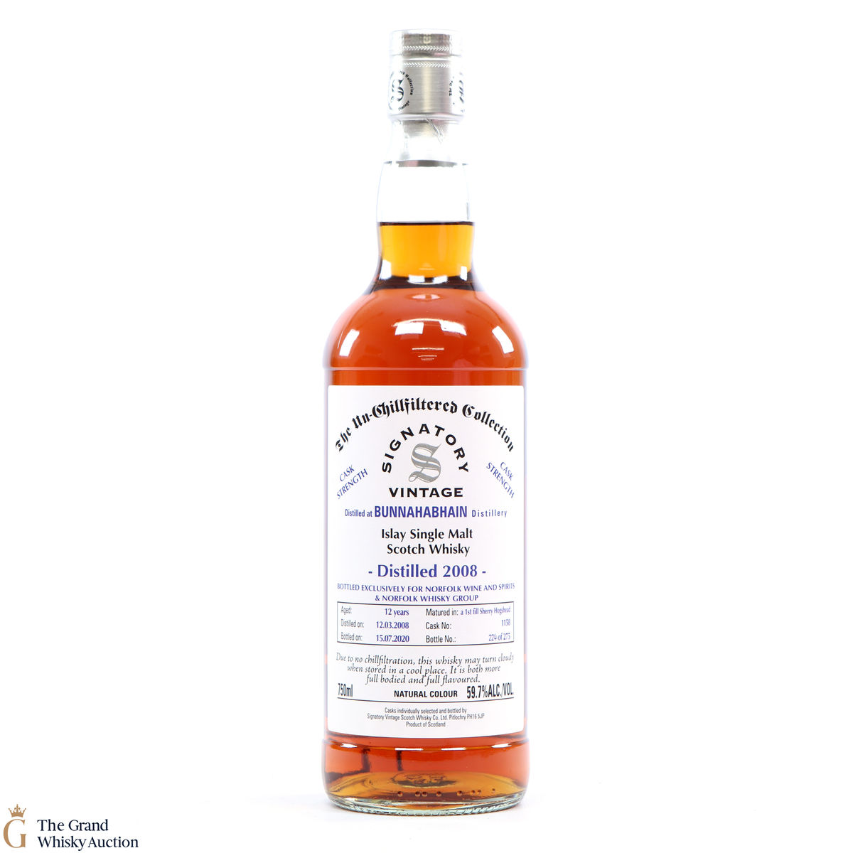 Bunnahabhain - 12 Year Old 2008 Signatory #1158