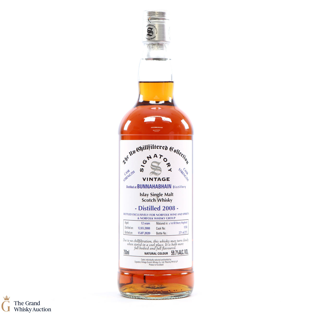 Bunnahabhain - 12 Year Old 2008 Signatory #1158