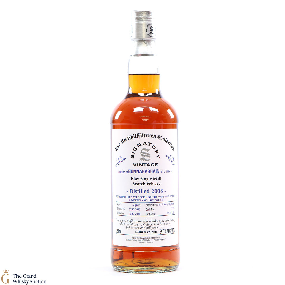 Bunnahabhain - 12 Year Old 2008 Signatory #1158