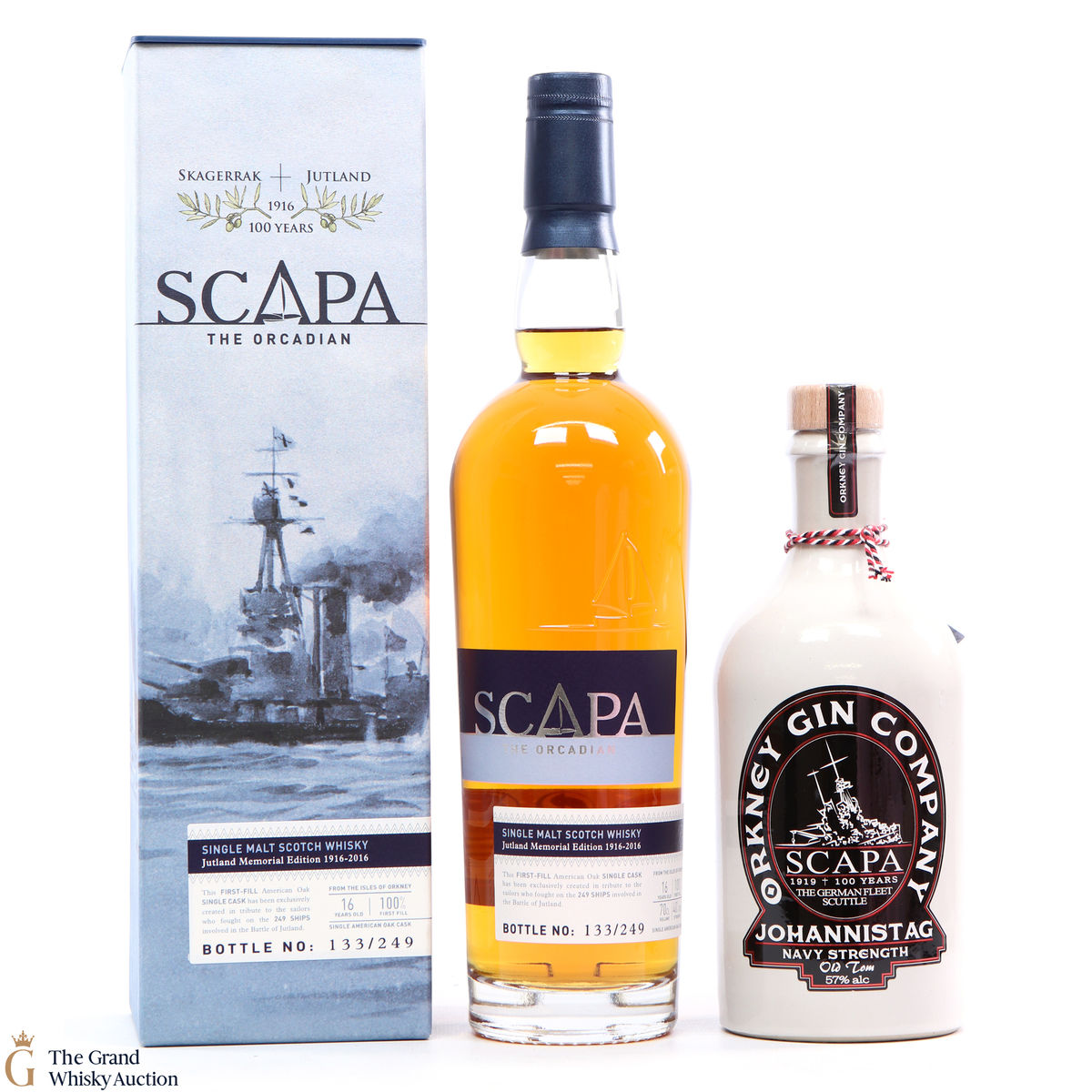 Scapa - 16 Year Old  - Jutland Memorial 100th Anniversary Edition - Single Cask & Orkney Gin Company - Johannistag Navy Strength Old Tom