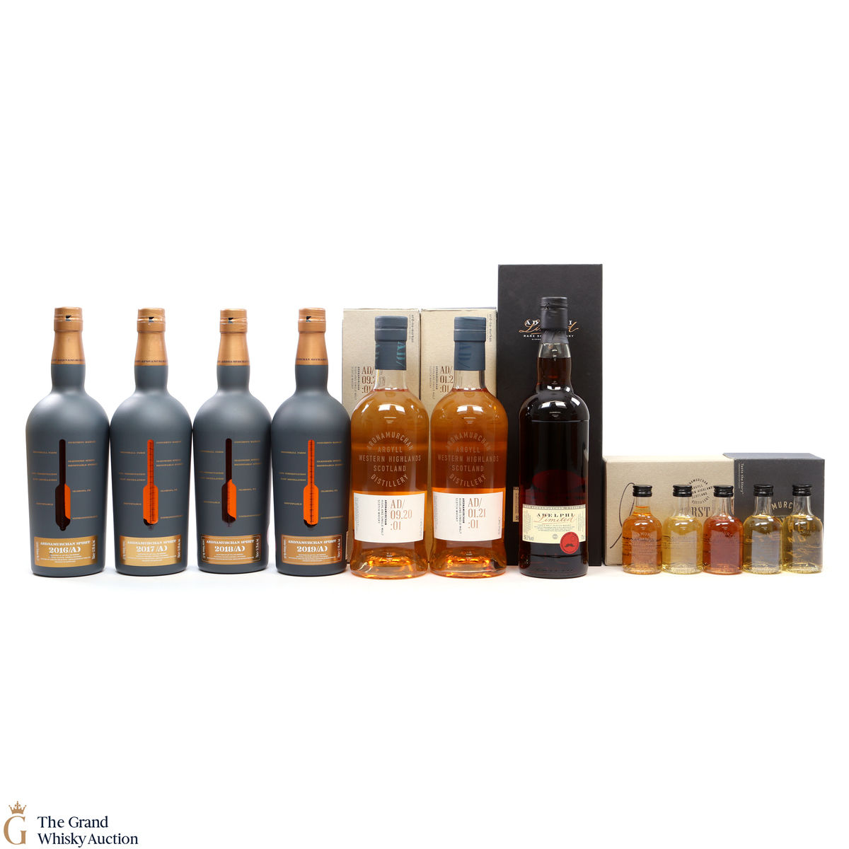 Ardnamurchan - AD Spirit Release No.1,2,3&4, AD/09.20:01&01.21:01, Tasting Set , Mini & Adelphi 5 Year Old