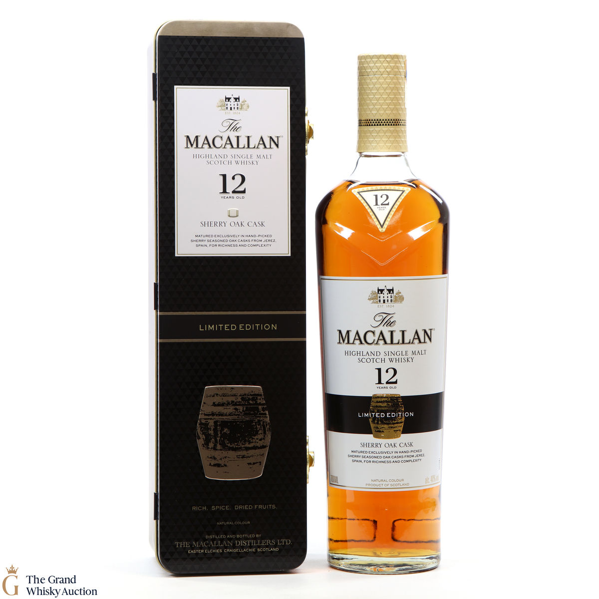 Macallan - 12 Year Old - Sherry Oak  - Limited Edition Tin
