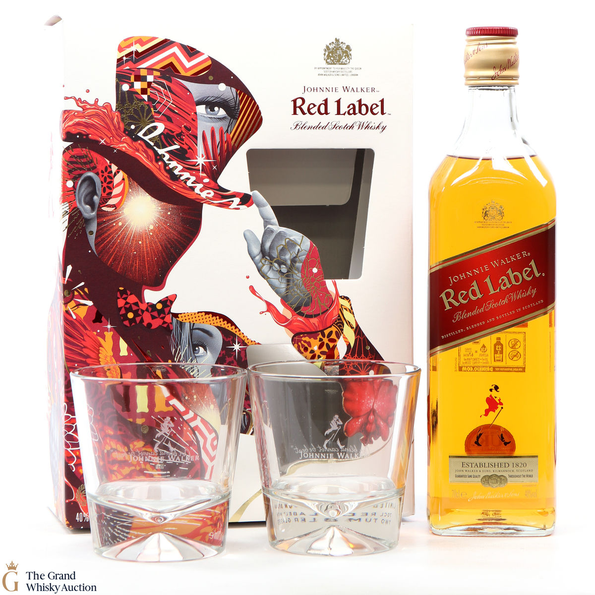Johnnie Walker - Red Label & Glasses - Limited Edition Giftset