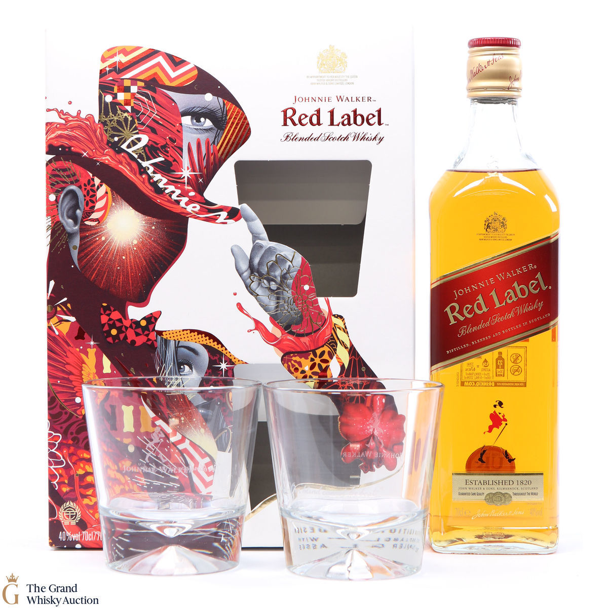 Johnnie Walker - Red Label & Glasses - Limited Edition Giftset