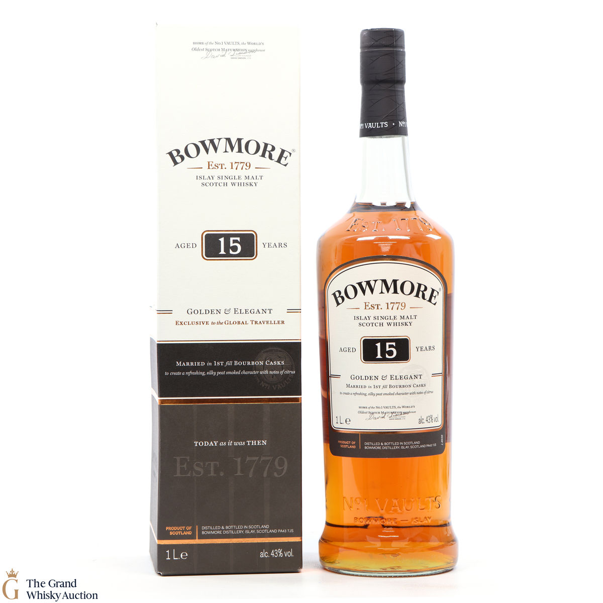 Bowmore - 15 Year Old - Golden & Elegant - Travel Exclusive 1L
