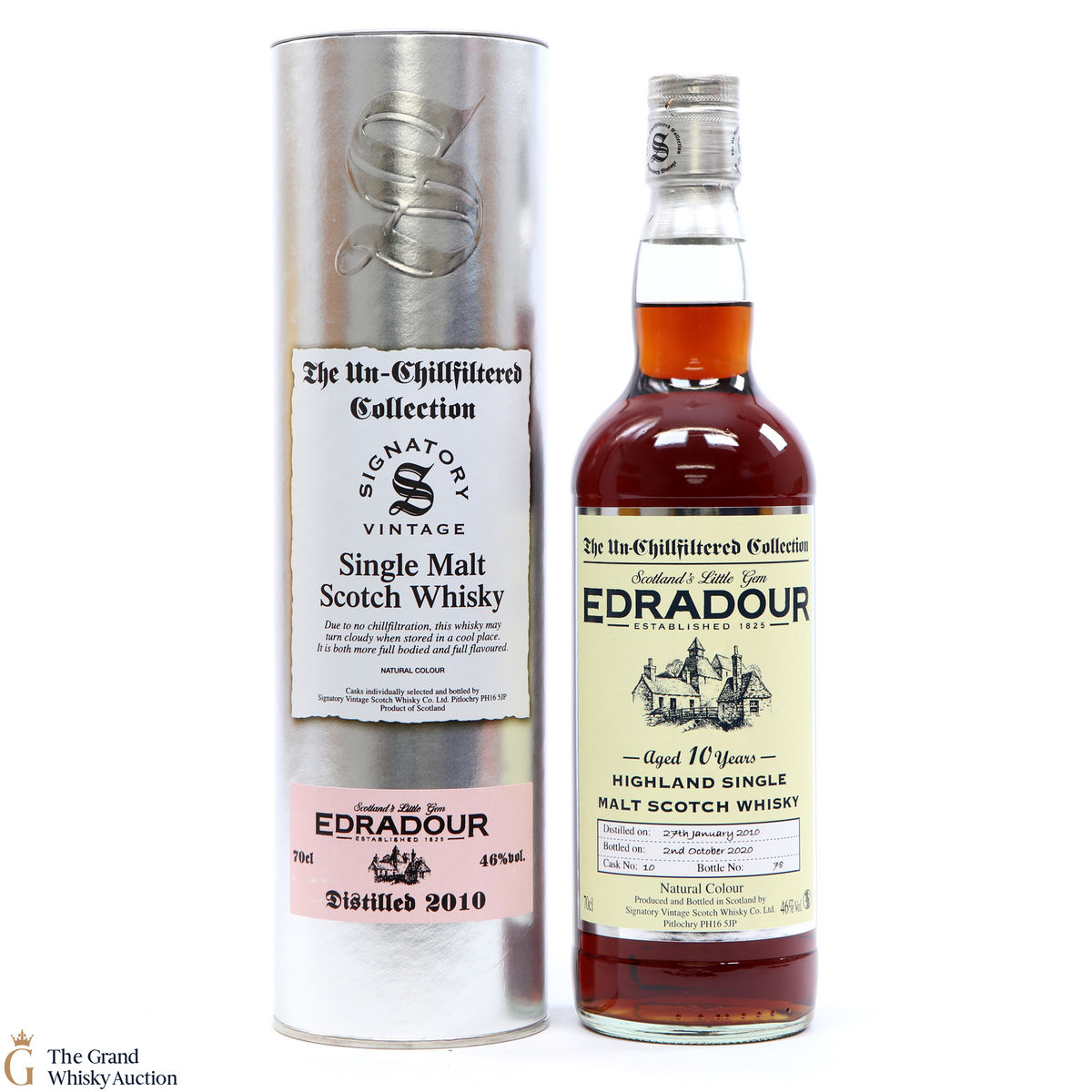 Edradour - 10 Year Old -  2010 Cask #10 - Signatory 