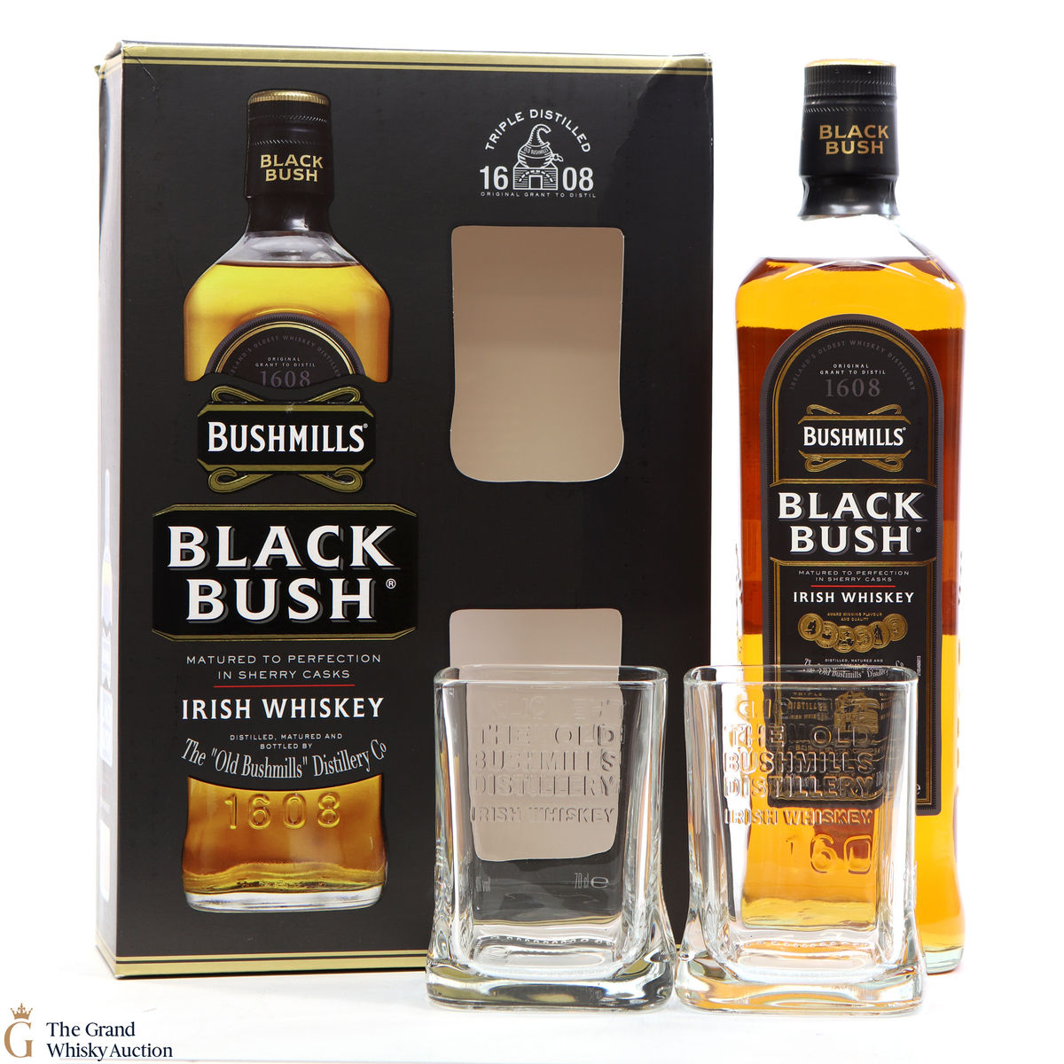 Bushmills - Black Bush & Glasses